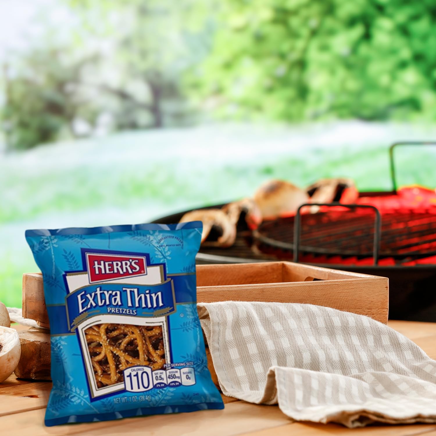 Herr's Extra Thin Pretzels, 1 Ounce (Pack of 36 Bags) – Light and Crispy Pretzels Baked for Maximum Crunch – Perfect for Snacking and Pairing with Dips - Image 7