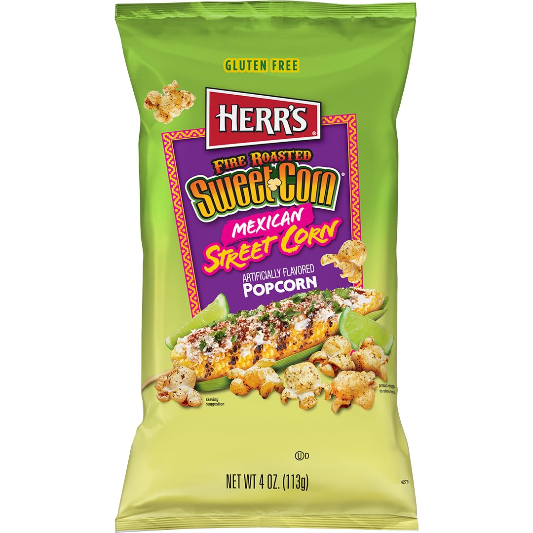 Herr's Fire Roasted Sweet Corn Mexican Street Corn Popcorn 4 Ounce (Pack of 6 Bags) – Flavorful Popcorn with Sweet and Smoky Elote Taste – A Bold Snack for Every Occasion - Image 3