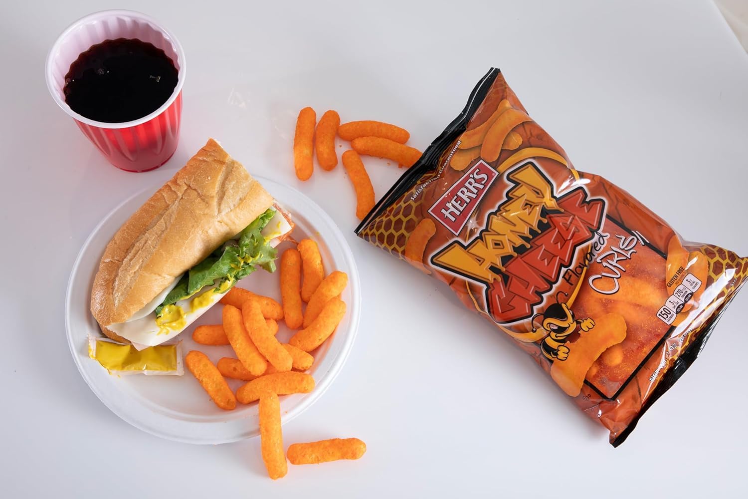 Herr's Hot & Honey Cheese Curls, 1 Ounce (Pack of 42 Bags) – Spicy and Sweet Snack with the Perfect Flavor Balance - Image 7