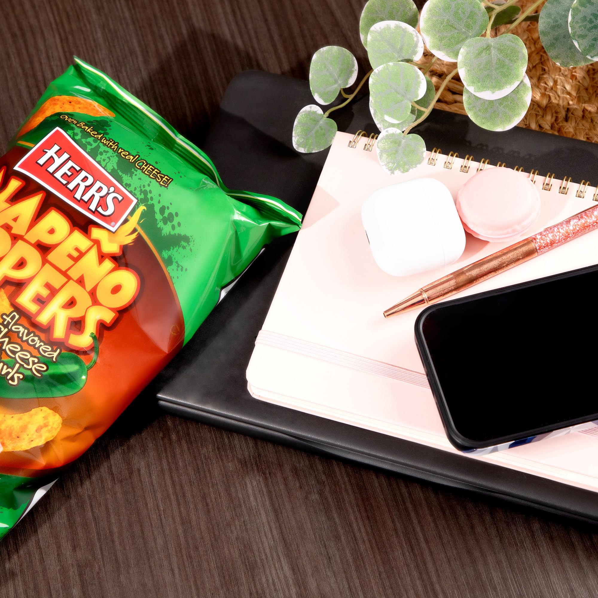 Herr's Jalapeño Poppers Flavored Cheese Curls - Made with Cheddar Cheese - 1 Ounce (Pack of 24) Great for Bold Flavor Fans - Image 5