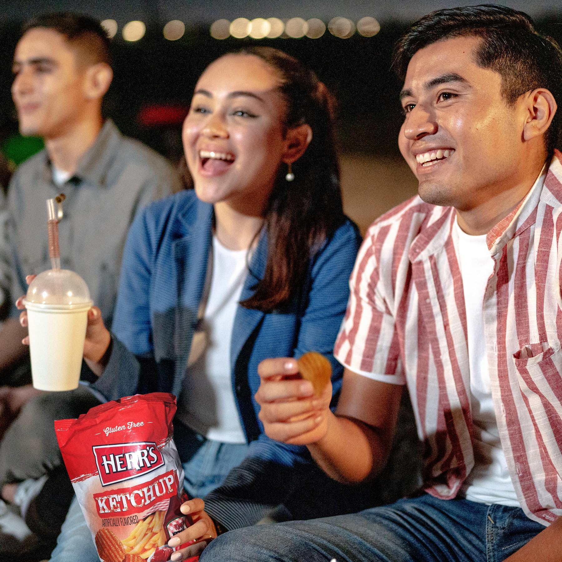 Herr's Ketchup Ripple Potato Chips (Pack of 42, 1 Ounce Bags) – Bold and Tangy Ketchup-Flavored Chips – Fun for Snacking and Sharing - Image 9