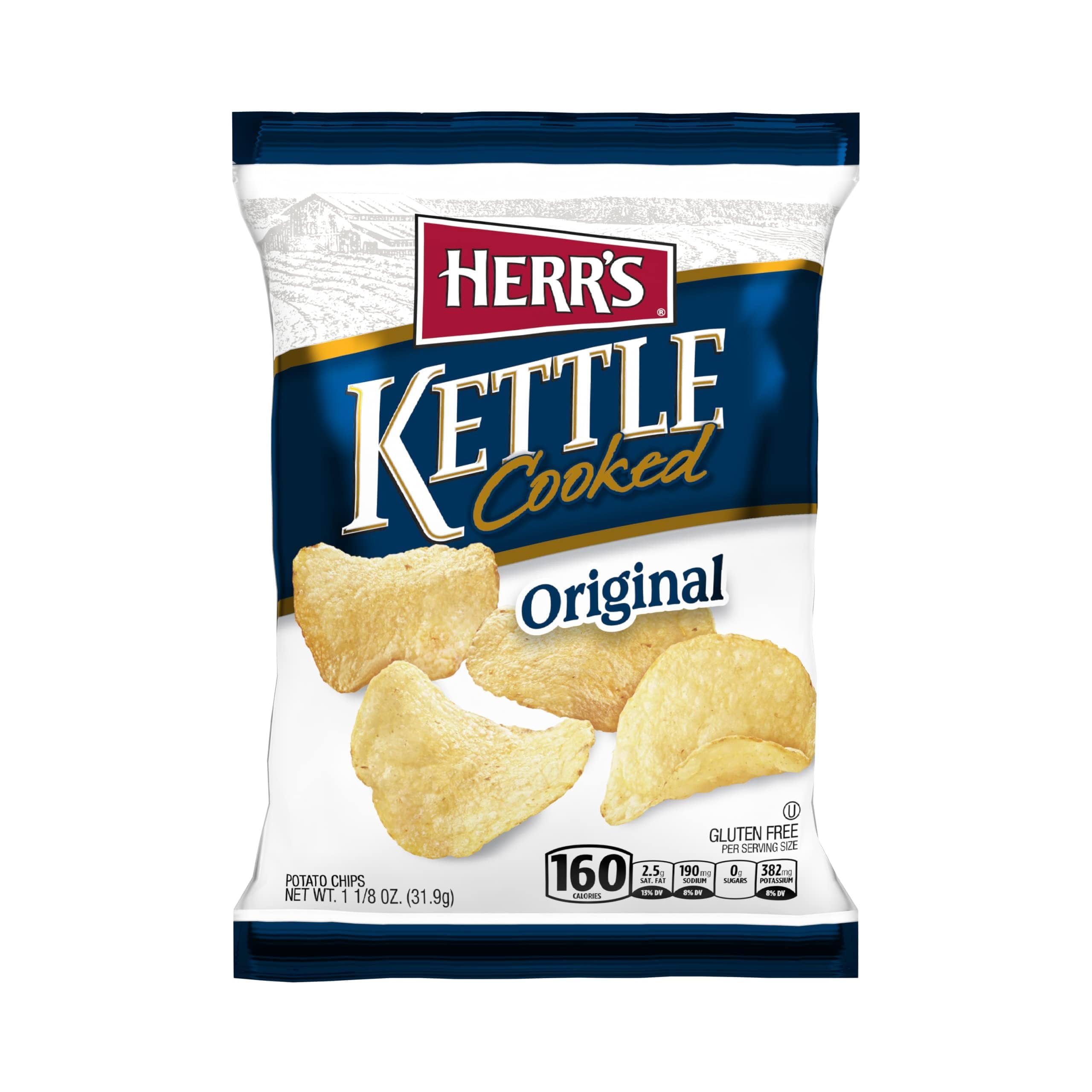 Herr's Original Kettle Chips, 1.125 Ounce (Pack of 30 Bags) – Crunchy, Golden Kettle Chips with Classic Flavor – Perfect for Lunches and Road Trips - Image 3