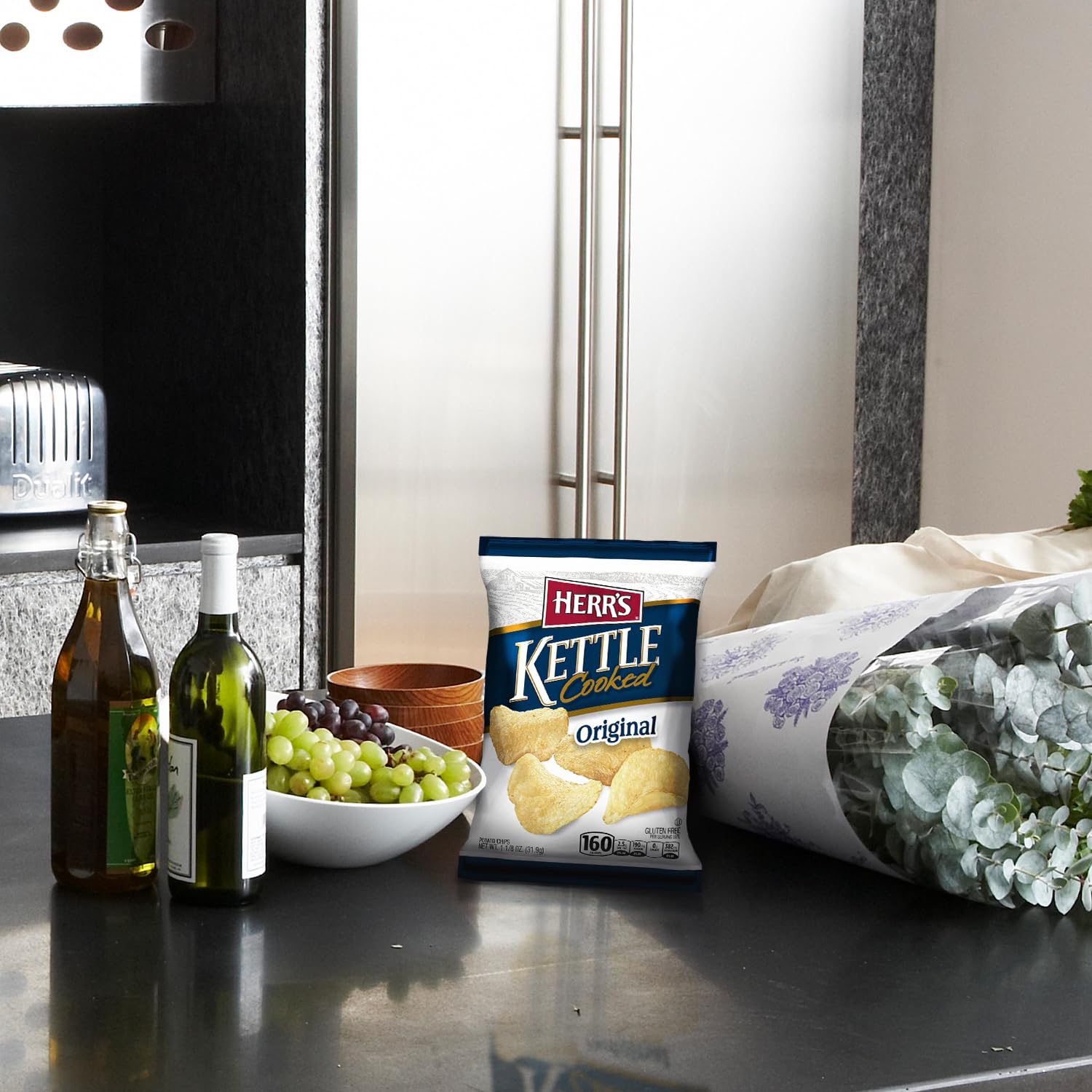 Herr's Original Kettle Chips, 1.125 Ounce (Pack of 30 Bags) – Crunchy, Golden Kettle Chips with Classic Flavor – Perfect for Lunches and Road Trips - Image 5