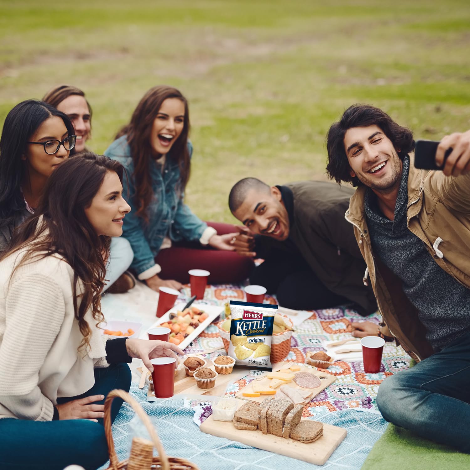 Herr's Original Kettle Chips, 1.125 Ounce (Pack of 30 Bags) – Crunchy, Golden Kettle Chips with Classic Flavor – Perfect for Lunches and Road Trips - Image 8