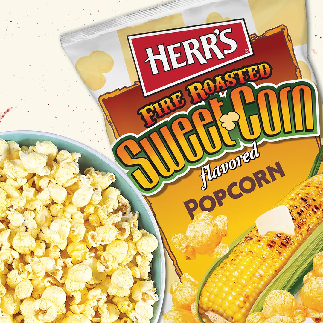 Herr’s Popcorn, Fire Roasted Sweet Corn Flavor, 4 Ounce (Pack of 5 Bags) – Popcorn with Sweet and Smoky Corn Flavor – Perfect for sharing with friends - Image 4