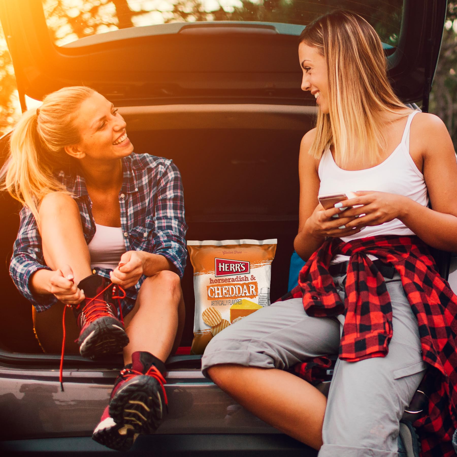 Herr’s Potato Chips, Horseradish and Cheddar Flavor, Gluten Free Snacks, 6oz Bag (6 Count) - Image 6