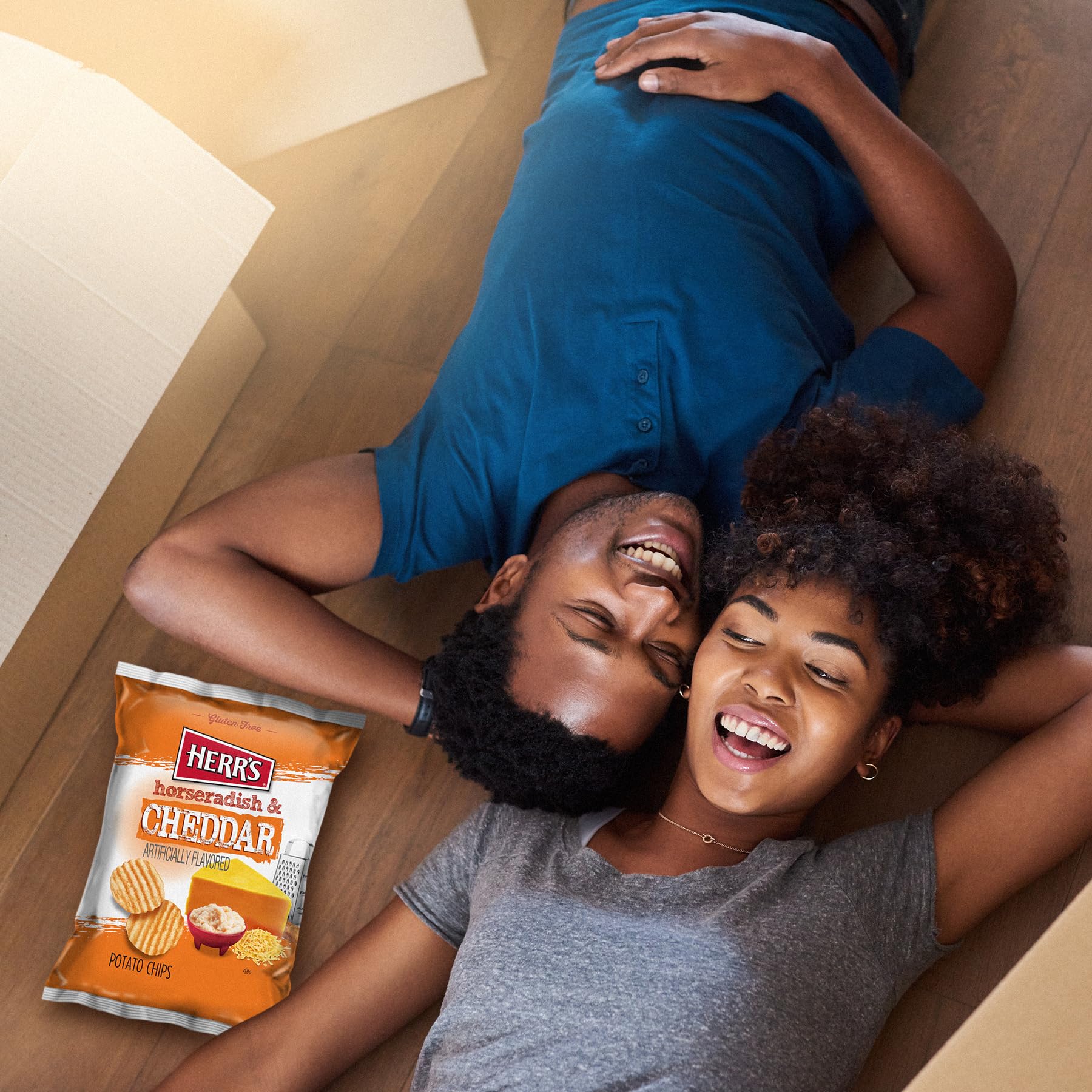 Herr’s Potato Chips, Horseradish and Cheddar Flavor, Gluten Free Snacks, 6oz Bag (6 Count) - Image 7