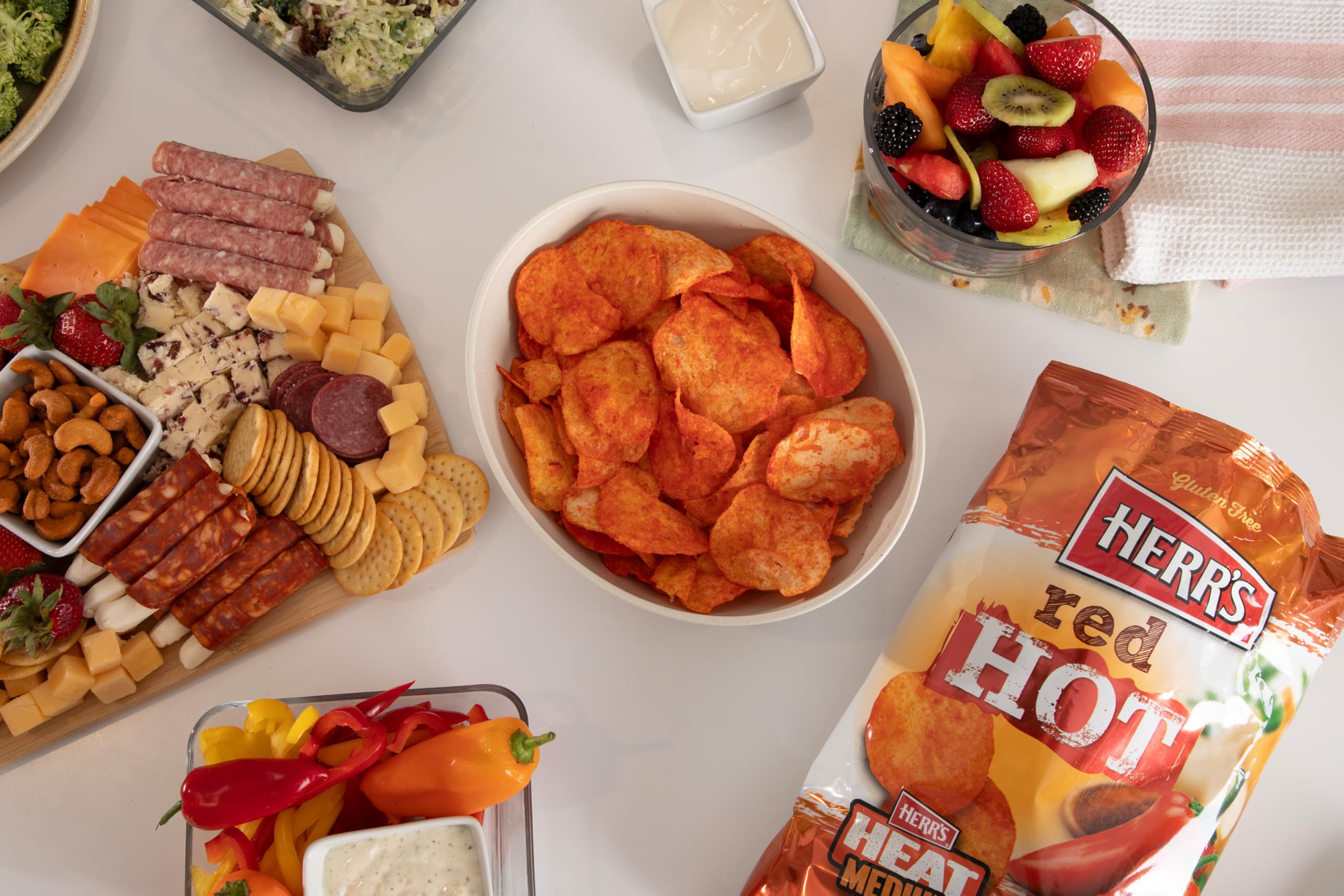 Herr's Red Hot Potato Chips, 7.75 Ounce (Pack of 12 Bags) – Spicy Red Hot Chips for Bold Flavor Fans – Great for Parties and Game Nights - Image 3