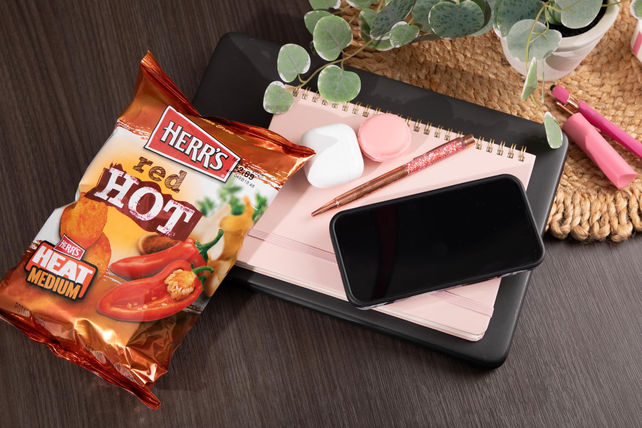 Herr's Red Hot Potato Chips, 7.75 Ounce (Pack of 12 Bags) – Spicy Red Hot Chips for Bold Flavor Fans – Great for Parties and Game Nights - Image 7