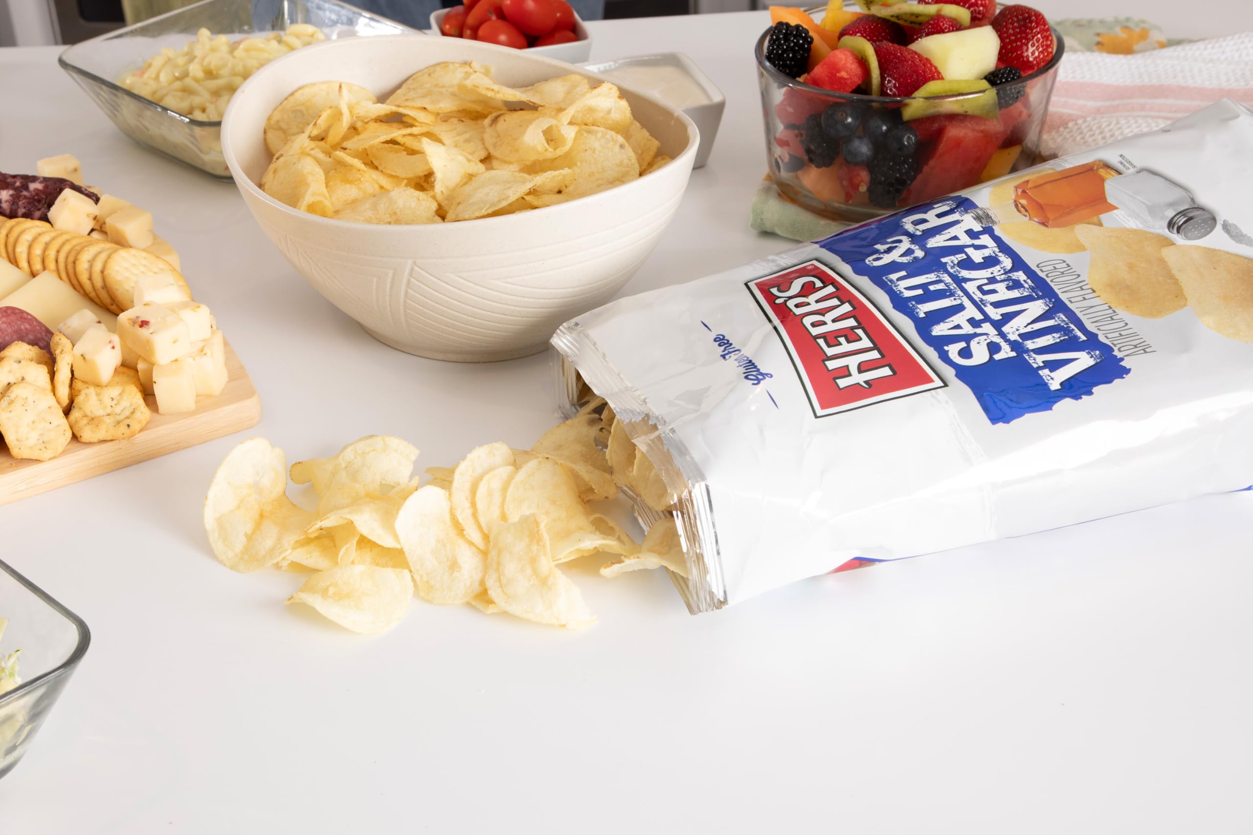 Herr's Salt and Vinegar Potato Chips, 1 Ounce (Pack of 42 Bags) – Tangy and Bold Chips in Convenient Snack Packs – Great for On-the-Go Cravings - Image 8