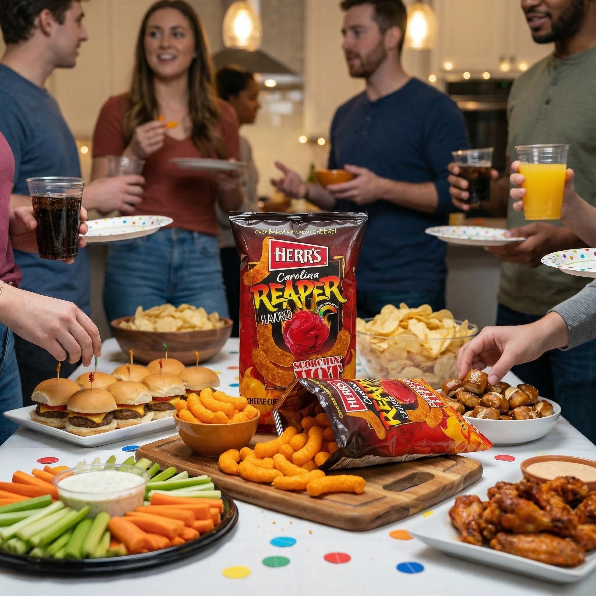 Herr's Snacks - Gluten-Free Spicy Snacks For Adults and Kids - Carolina Reaper Cheese Curls - 6 Ounce (Pack of 6) - Image 6